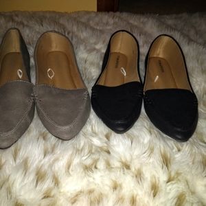 2 Pairs Maurices Pointed Toe Loafers
